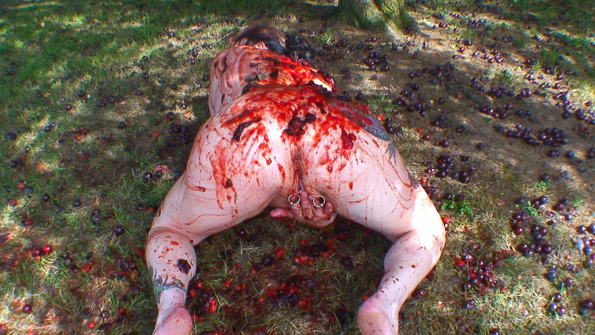 Dirty Masturbation With Red Plums Pt1